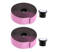 ORFOFE Set 2 Nastri per Manubrio Bici da Strada Antiscivolo in PU Fascia Ammortizzante Traspirante Rosa Coprimanopole per Ciclismo su Strada con Presa Stabile e Assorbimento Vibrazioni