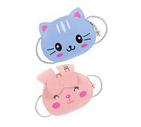 ORFOFE Set 2 Pezzi Borsetta Cartoon in Pelle Pu per Bambine Borsa Portaoggetti Resistente a Danni e Rottura Borsa a Tracolla Singola Portatile per Bambini