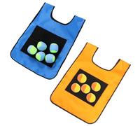 ORFOFE Set 2 Pezzi Gilet Appiccicoso per Grandi 5 Palline Incluse Gioco da Lancio all'Aperto per Coordinazione Occhio-Mano Attività Ricreative per Feste e Carnevali Colore Casuale