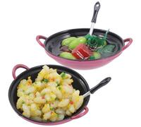 ORFOFE Set 2 Pezzi Giocattoli Alimentari in Miniatura, Decorazione Casa delle Bambole, Accessori Cucina Miniatura per Scenografie e Giochi Educativi