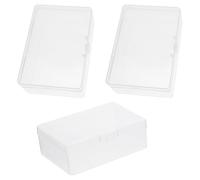 ORFOFE Set 3 Scatole da Poker Trasparenti Coperchio Custodie in Plastica Compatte 10X7X35 CM per Organizzare e Proteggere Carte da Gioco Scatole da Poker Vuote Portatili per