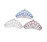 ORFOFE Set 3pezzi Coroncine Bambina Multicolore in Lega Leggera, Accessori Chioma Eleganti per Festa Compleanno e Sfilata Bambine