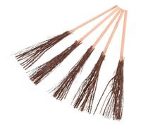 ORFOFE Set 5 Scope Artigianali Fatte a Mano 30 CM in Rami Naturali Mini Scopa per Pulizie Piccole e Decorazioni Casa delle Bambole Accessori Fai da Te per Micro Paesaggi e Scene