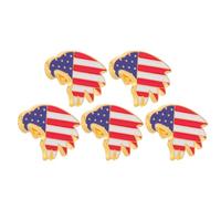 ORFOFE Set 5 Spille da Bavero Patriottiche Bandiera Americana e Aquila in Lega Smaltata, Accessori Leggeri per Celebrazioni Giorno Dell’indipendenza e Festa Veterani, Design