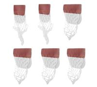 ORFOFE Set 6 Pezzi Tasche Ricambio Biliardo Rete Resistente in Pelle Pu, Accessori per Tavoli da Biliardo Compatibili, Sostituzione Buche 7,5x2,4 Pollici per Gioco Professionale