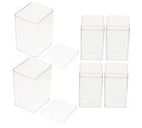 ORFOFE Set 6 Scatole Trasparenti Espositive per Modelli e Bambole Contenitori di Stoccaggio Chiusi a Chiave Vetrine da Tavolo Impilabili per Collezioni e Esposizioni Artigianali