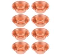 ORFOFE Set 8 Mini Ciotole Buddiste in Rame, Vaso Rituale per Altari | Viaggio e Casa, Resiste all'Ossidazione, Uso Versatile, Artigianato Intricato, Regalo per Buddisti