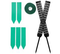 ORFOFE Set di Bastone Muschiato Nero per Piante Rampicanti con Supporto in ABS e PVC, per Monstera e Rose, Supporto Robusto per Crescita e Nutrienti