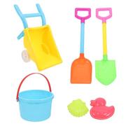 ORFOFE Set Giocattoli da Spiaggia per 6 Pezzi Secchio e Carrello Giocattolo, Puzzle Educativo per Attività All’aperto su Sabbia, per Spiagge, Parchi e Cortili Colore Colore Casuale
