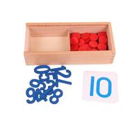 ORFOFE Set Giocattoli Educativi in Legno Montessori Fiches Numeriche da 1 a 10, Supporto Didattico Interattivo lo Sviluppo Matematico e Gioco Educativo per Piccoli a Casa