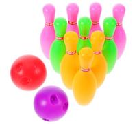 ORFOFE Set Gioco di Bowling per 19 Cm Birilli Colorati, Pallina Inclusa, Gioco Interattivo per attività Indoor ed Esterno, Sviluppa Coordinazione e Divertimento Famigliare