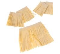 ORFOFE Set Gonna in Rafia Hawaiana da Donna Elastico Costume Luau Tropicale per Feste Estive Spiaggia e Halloween Abbigliamento Hawaiano Gonna da Spiaggia in Erba Sintetica Realistica