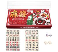ORFOFE Set Mini Mahjong Portatile in Melamina e Pvc Accessori Completi, Gioco da Viaggio per Casa e Outdoor, Coltiva Pazienza e Migliora