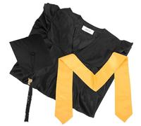 ORFOFE Set Toga e Tocco Laurea 2024 Ciondolo, Poliestere Resistente e Cerniera Nascosta, Abbigliamento Cerimonia Elementari, Taglia Unica Nera