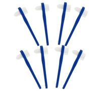 ORFOFE Spazzolino per Dentiera Doppia Testa 8 Pezzi Colore Blu in Pp Sicuro e Facile da Usare la Pulizia Quotidiana della Dentiera in Viaggio
