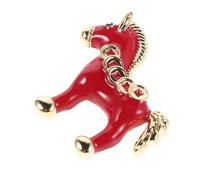 ORFOFE Spilla a Forma di Cavallo Vintage in Rame Lucido, Spilla Decorativa Intrecciata per Abbigliamento da Donna e Uomo, Accessorio Leggero Simbolismo di Buona Fortuna per Occasioni