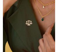 ORFOFE Spilla da Colletto di Camicia a Forma di Bilancia della Giustizia in Metallo Placcato Oro Set da 4 Pezzi Spilla di Sicurezza Accessorio per Giacca e Abito da Uomo per Avvocati