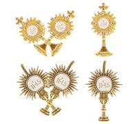 ORFOFE Spille da Bavero a Croce Cattolica 6 Pezzi in Lega di Zinco Leggera per Sacramento Ragazzo, Accessori Religiosi per Comunione, Bomboniere Versatili per Abbigliamento e
