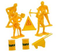 ORFOFE Statuette Di Lavoratori Di Simulazione Di Miniature Di Operai Edili in Plastica Decorazioni Di Scena in Miniatura Per Layout Di Costruzione Figura Di Persona Per Giocattoli Di Ruol