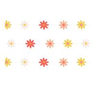 ORFOFE Striscione Decorativo Bandierine Margherite 3 Pezzi per Feste di Compleanno Ghirlanda Hippie Retrò per Decorazioni Anni 60 Forniture per Party a Tema Groovy