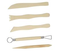 ORFOFE Strumenti per Ceramica in Metallo e Legno Kit per Intagliare Argilla Utensili per Scolpire e Rifinire Modelli in Ceramica per Ritagliare e Modellare Fai da Te Raschietti