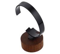 ORFOFE Supporto Orologi Uomo in Acrilico Nero con Base in Legno Scuro Organizer Multifunzionale per Gioielli Espositore Salvaspazio Elegante e Facile da Assemblare Display Singolo