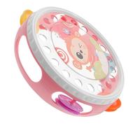ORFOFE Tamburello per Ergonomico Rosa Strumento Musicale Educativo Delicato e Resistente per Feste e Concerti Suono e Ritmo Speciale per Sviluppo Udito e Senso del Ritmo