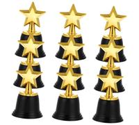 ORFOFE Trofei di Plastica per 9 Pezzi a Stella, Premio di Partecipazione per Festa e Giochi Scolastici, Decorazione Leggera e Compatta per attività Sportive e Ricreative