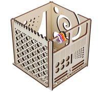 ORFOFE Uncinetti e Filati in Legno Resistente Box da Viaggio Compatto e Multifunzionale per Organizzare Strumenti da e Lana