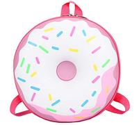 ORFOFE Zaino Forma di Ciambella Tracolla Borsa Portaoggetti Portatile per Bambine e Zainetto Scuola Asilo Rosa