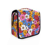 Orful Flowers Beauty borsa da viaggio per il trucco da donna con gancio per appendere Essentials kit da barba borsa per uomo con scomparti e manico