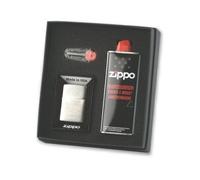 Org.Zippo 'Set regalo' fzg. cromato geb. incl. 1 FL. Benzina + 6 fuoco pietre