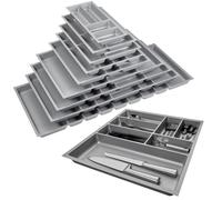 ORGA-BOX 2 Portaposate profondità: 461 x larghezza: 509 mm grigio argento con struttura in tela per cassetto Nobilia da 60 cm fino al 07/2012
