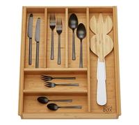 ORGA-BOX 3 Inserto portaposate BAMBOO per cassetto 50 cm (473 x 397 mm) con portaposate in legno a 6 scomparti per cucine Nobilia da agosto 2012