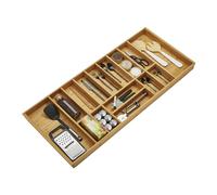 ORGA-BOX BAMBOO portaposate con 15 scomparti per i cassetti delle cucine Wellmann e Alno in un portaposate in legno da 120 cm