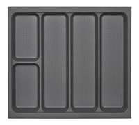 Orga-Box I Inserto multiuso 519 x 50 x 473 mm grigio orione con rivestimento antifrizione Vaschetta portaposate per Tandembox Antaro/Intivo e ModernBox in armadio da 60 cm