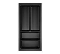 ORGA-BOX Portaposate Junker Slim 225 x 476 mm grigio lava con struttura perla per 30 cm armadi inserto per cassetti da cucina SO SLIM