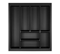 ORGA-BOX Portaposate Junker Slim 425 x 476 mm grigio lava con struttura perla per 50 cm armadi inserto per cassetti da cucina SO SLIM