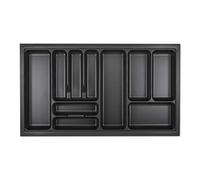 ORGA-BOX VIII Portaposate 811 x 480 mm grigio lava con struttura perlata per mobili da 90 cm in inserti per cassetti cucine Häcker