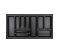 ORGA-BOX VIII Portaposate 911 x 480 mm grigio lava con struttura perlata per armadi da 100 cm nelle cucine Häcker Portaposate