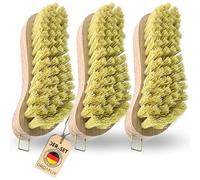 ORGAFLIX Set di 3 spazzole abrasive - Made in Germany - durevole miscela di setole, media durezza - spazzola per la pulizia, spazzola per tappeti, spazzola per la pulizia, spazzola per radici