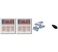 Organ Household Aghi per macchina da cucire combinati (universali normali, jeans e stretch), 130705 H, 2 confezioni da 10, misure assortite + aghi grandi e indice di aghi per organi, adatto a