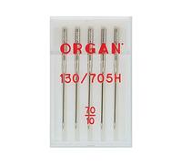 Organ Needles 5105070 - Ferri da macchina in argento, misura 70/10, 5 count