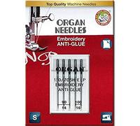 ORGAN NEEDLES Aghi assortiti per macchina da cucire organi anti-colla, super antiaderenti, 5 aghi per confezione, misure 90/14 e 100/16