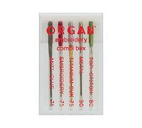 Organ Needles Aghi scatola di plastica, oro/argento/nero, EIN Größe