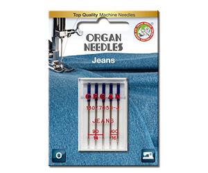 Organ Needles Assortimento #90-#100 Jeans Combo x 5 Aghi