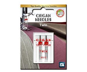 ORGAN NEEDLES Organo Aghi # 80/2.0 Twin Universale x 2 Aghi