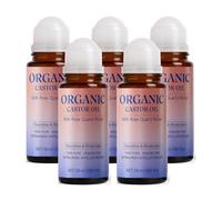 Organic Castor Oil Roll On for Face & Body with Rose Quartz Roller | Cold-Pressed, Deep Smooth & Lasting Hydration, Non-Greasy Face Oil | For Under Eyes, Belly, Skin & Hair Care | 50ml (5)