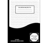 Organic Chemistry Hexagonal Graph Paper Notebook (Hardcover): 1/4 Inch Hex Grid Paper | 200 Pages Large 8.5 x 11 Inches | Perfect for Chemistry Structures, Molecular Drawing and Student Lab Work