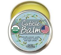 Organic Cuticle Balm - Natural, Made in USA (1.75oz Large Size) USDA Certified Cuticle & Nail Salve Oil to Moisturize, Protect, Heal Cracked & Rigid Skin